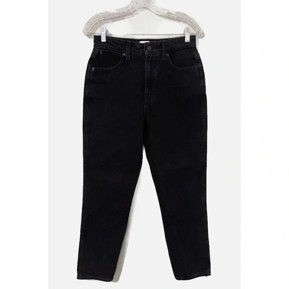 Aritzia Sunday Best Zola Mom Jean Size 6 Black High Rise Tapered Leg - Picture 1 of 13